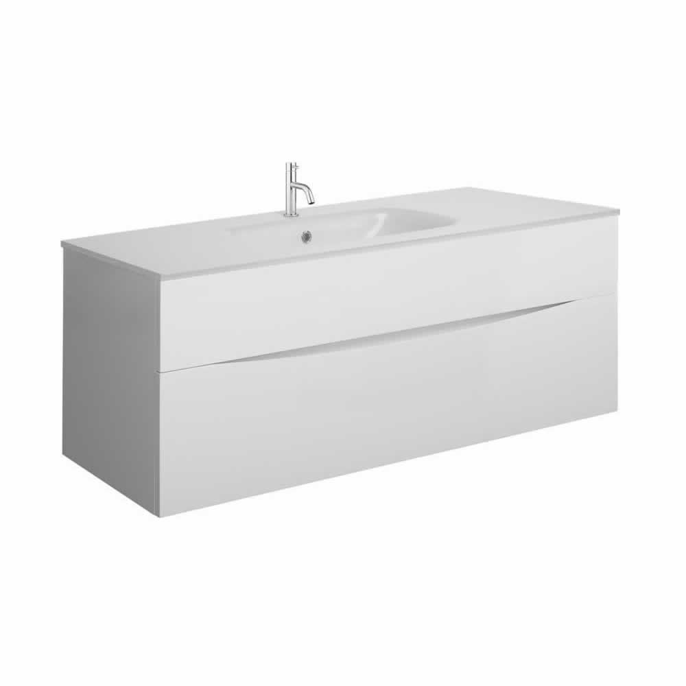 Glide II 100 Unit & Ice White Glass Basin